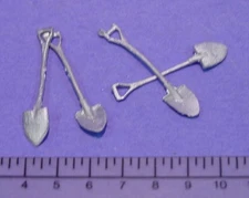 O/On3/On30 D HANDLE SPADES 1/48 SCALE WISEMAN MODEL SERVICES DETAIL PARTS #O122