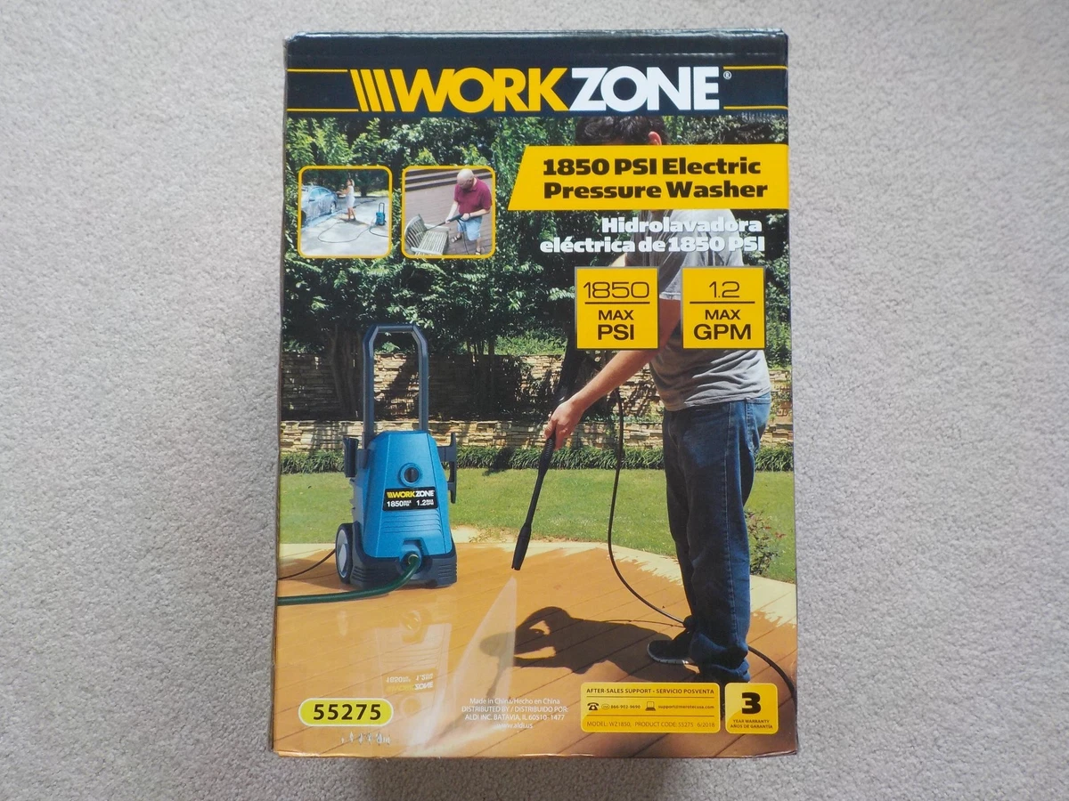 Original WORK ZONE Pressure Washer Model WZ1850 Blue Brand New w Box