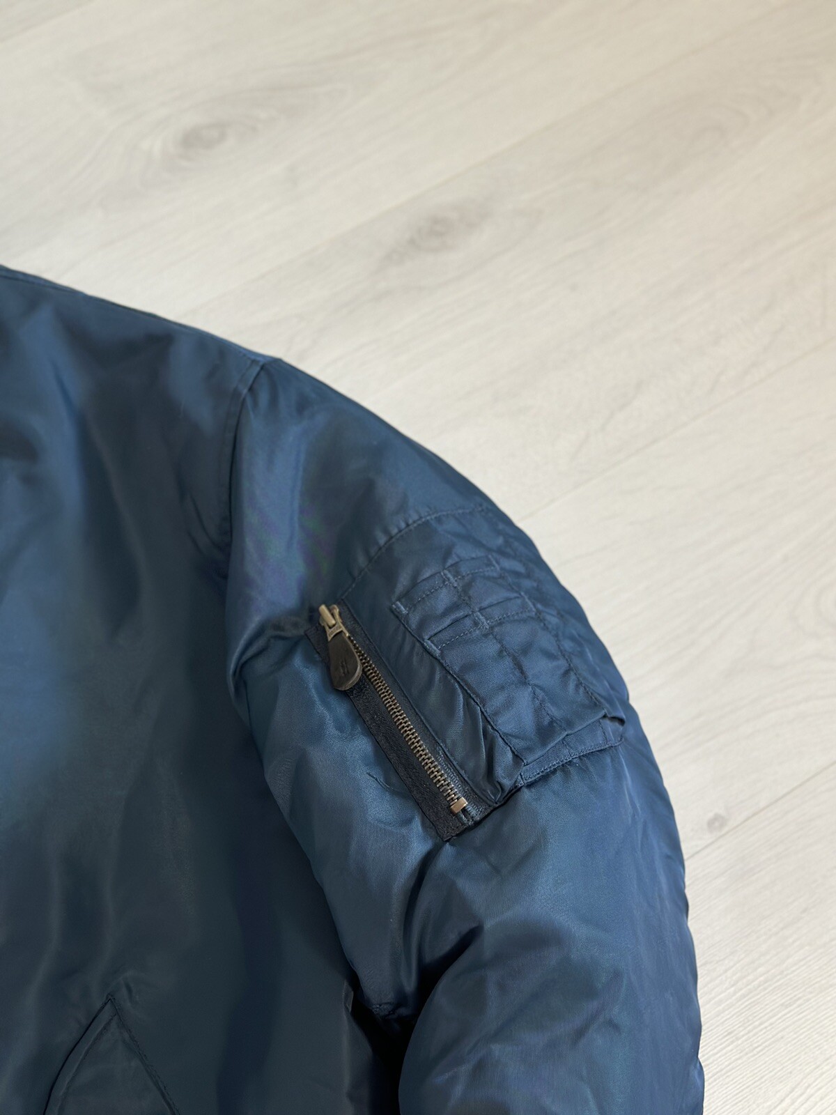 Rare Vintage MA-1 Reversible Bomber Jacket for Men, Size M image 4