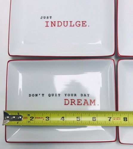 The Cellar For Macy's Set 4 Porcelain Holiday Inspirational Appetizer Plates - Picture 4 of 7
