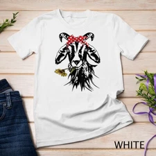 Women's Goats Bandana Farm Animal Lover Funny Goat Graphics Unisex T-shirt