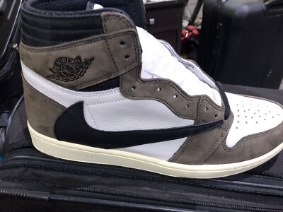Air Jordan 1 High OG SP Travis Scott Herren Sportschuhe - Sail/Black/Dark