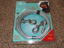 "SILVER PET TRENDS - 15' HEAVY DUTY CABLE TIE OUT FOR DOGS TO 150 LBS 2-P0-163 