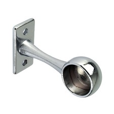 Rail End Brackets for Wardrobes Clothes Hanging Rail Bracket for 19mm Rail