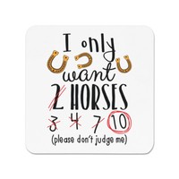I Nur Want 2 Pferde KüHlschrankmagnet - Lustig Pony