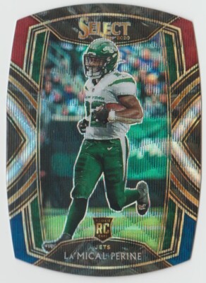 2020 Select Prizm Tri Color Die Cut #280 La'Mical Perine RC - New York Jets