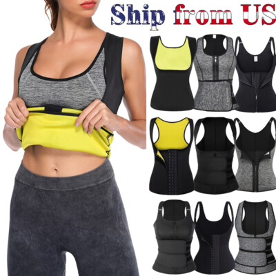 Mujeres Fajas Traje de sauna Termo Adelgazante Cintura Entrenador Chaleco Shaper
