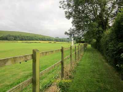 Photo 12x8 Path past the cricket ground, Bowerchalke A reverse view of [[[ c2015