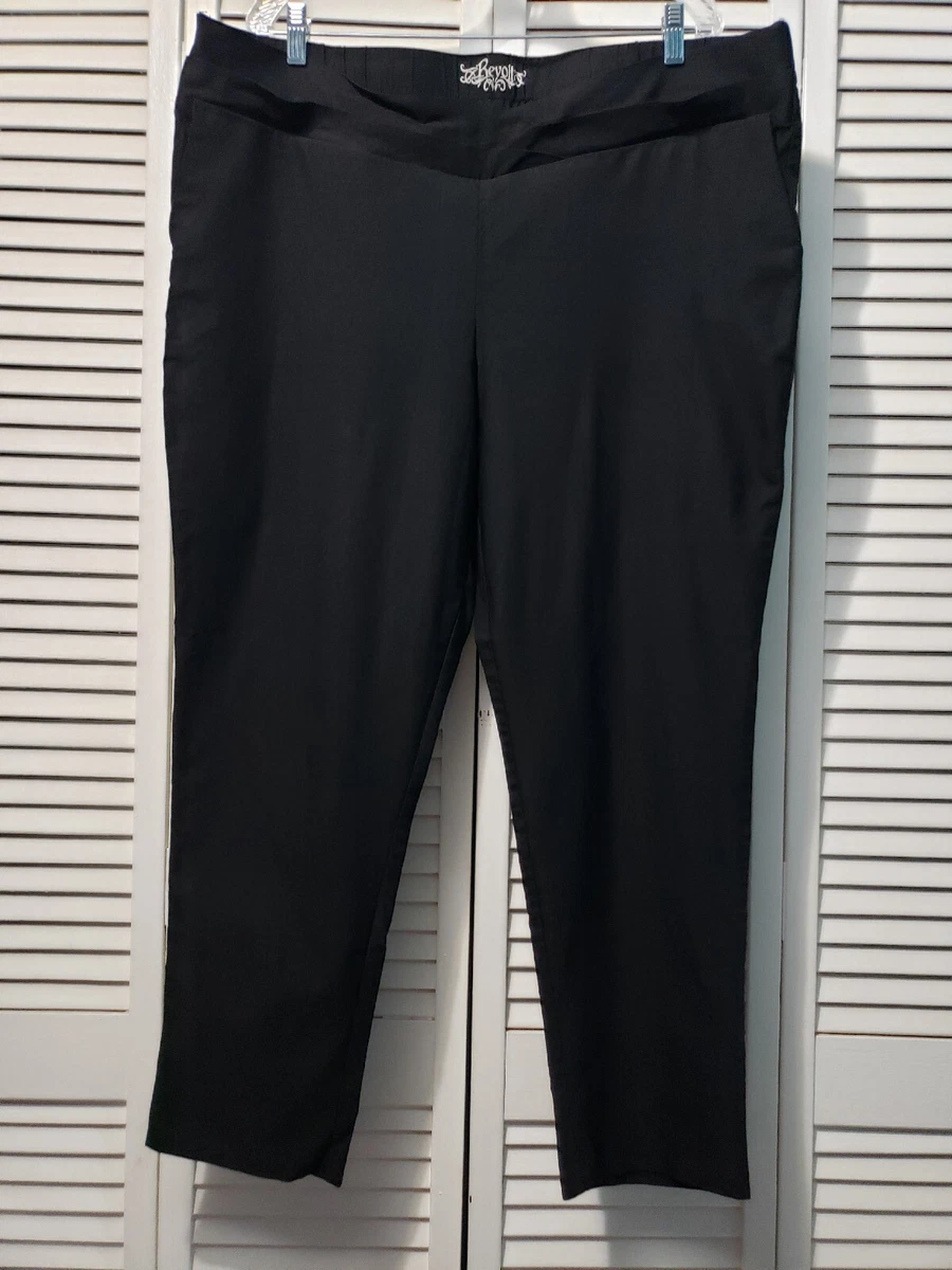 Revolt Casual Pants Women's Size 3X Black Stretch Tummy Control