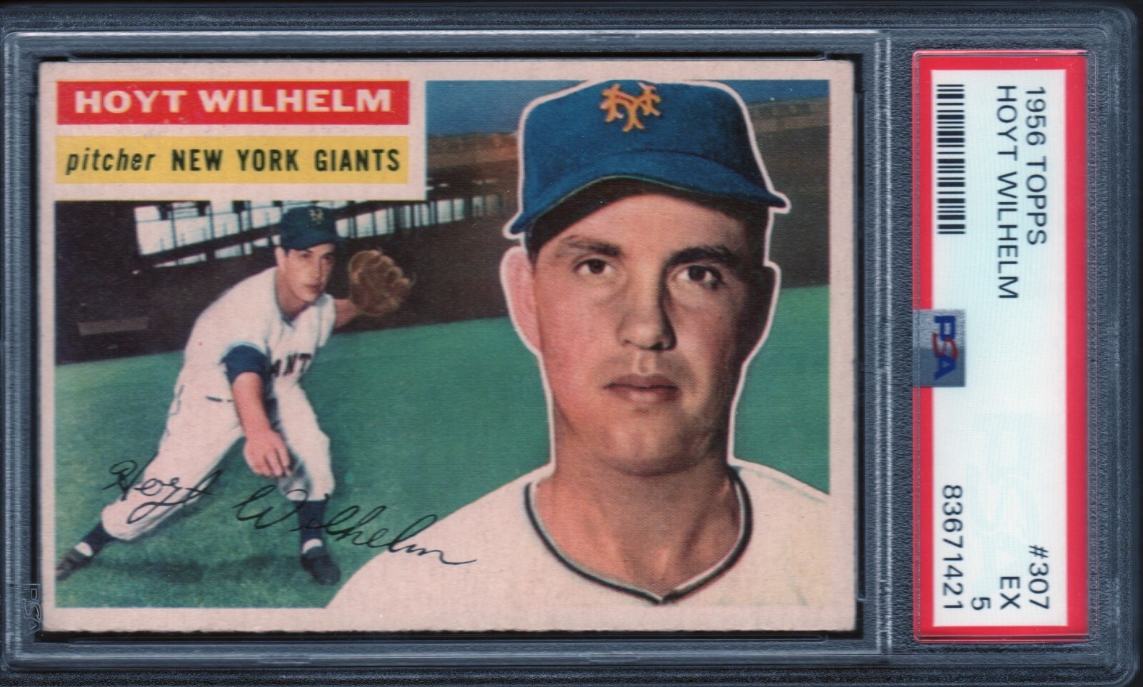 1956 Topps #307 Hoyt Wilhelm PSA 5 (EX)