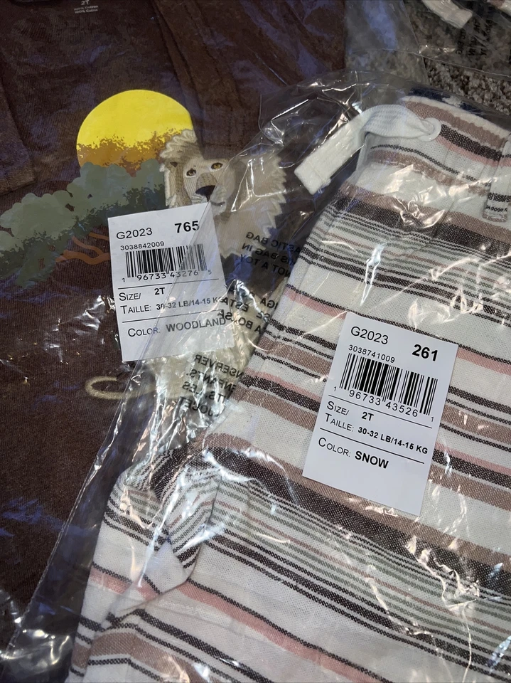 Gymboree 男孩 2T Safari Lion Savannah T 恤条纹短裤套装全新带标签 2023 — 第 2/4 张图片
