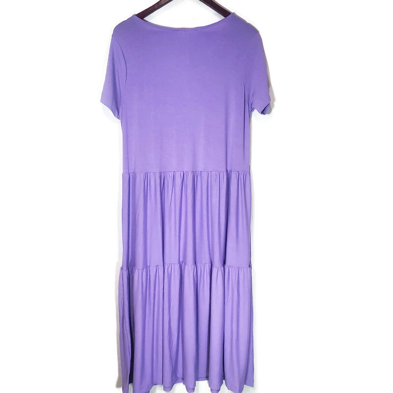 zenana tiered midi dress Zenana Women's Plus Size Ruffle Short Sleeve Tiered Midi A-Line Swing Summer Dress