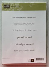 Stampin Up SWEETLY SAID NEW Phrases Baby LoveWedding Miss You et Well Thanks
