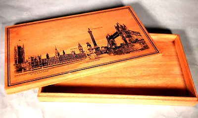 Vintage Wood Candy Box Walkers Chocolates London Landmark 