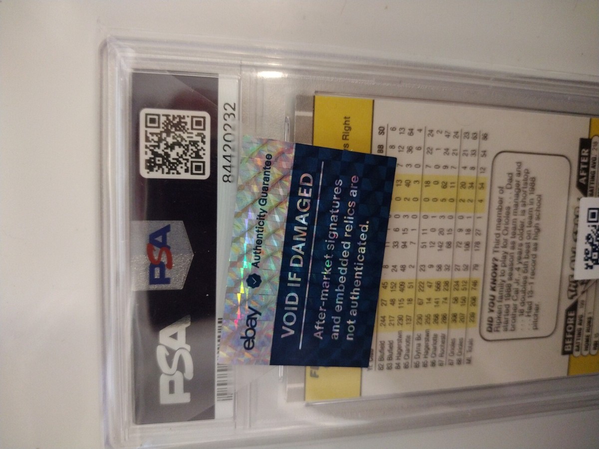 1989 Billy Ripken ff error card Extremely Rare. PSA 10 On 10 Gem