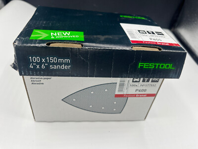 Festool Granat | 100 x 150 DTS 400 | 400 Grit | Pack of 100 (577552) 4x6 sander