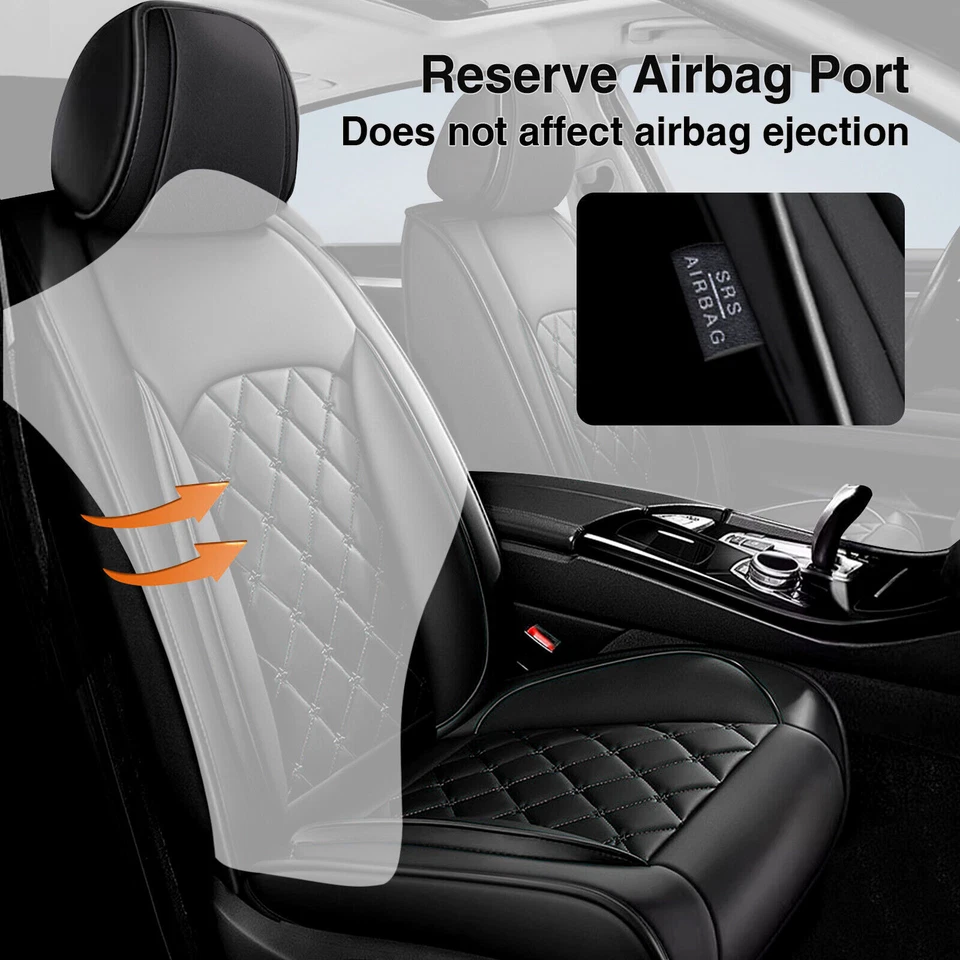 Car 5-Seat Covers For LINCOLN MKX 2008-2018 Faux Leather Protector Full Set Pad Foto 2 de 4