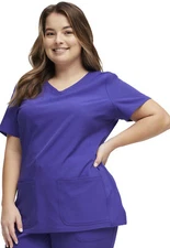 Purple Magic HeartSoul Scrubs V Neck Top 20710 PUMG