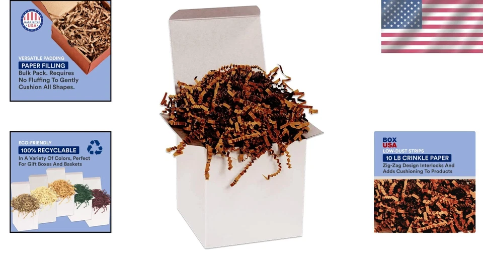 Versatile 10 lb. Shredded Crinkle Paper Packing Filler for Crafts & Packaging - Image 2 of 4