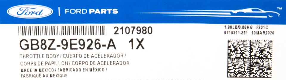 Новый оригинальный производитель 2015-2017 Ford F150 Edge 2,7 л корпус дроссельной заслонки датчик TP, Mustang 2,3 л - Изображение 4 из 4