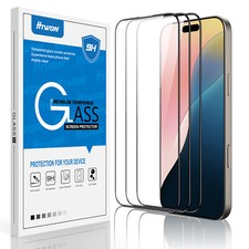 For iPhone 16/Plus/Pro/Pro Max Clear Tempered Glass Screen Camera Lens Protector