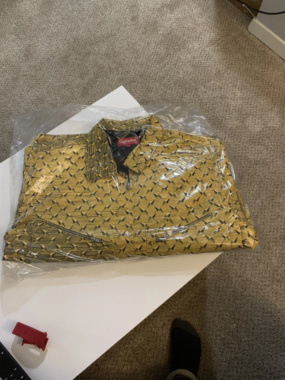 Veste de travail Supreme Diamond Plaque homme taille S S19 jaune