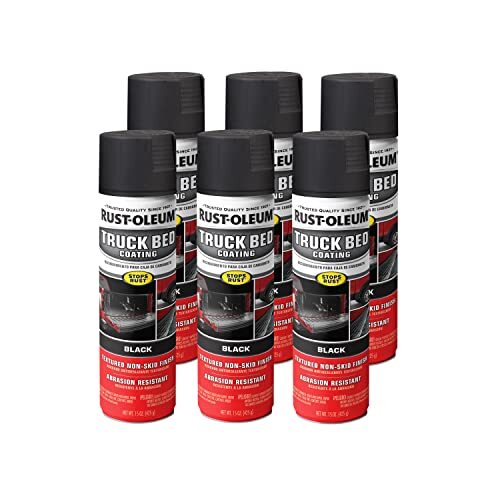 NEW 6Pack Rust Oleum Auto Truck Bed Liner Coating Black Solid Spray