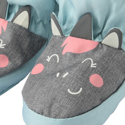 Baby Softschuhe mit Einhorn-Motiv Wagensocke Winterstiefel Gr. M (62), L (68) - Bild 2 von 3