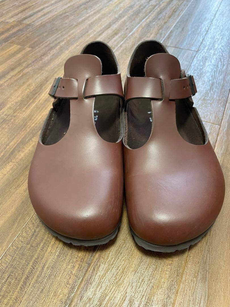 【美品】 BIRKENSTOCK ストラップシューズ Tickel 37 BIRKENSTOCK TICKEL Flat Strap Shoes Brown Narrow Size 37 JP