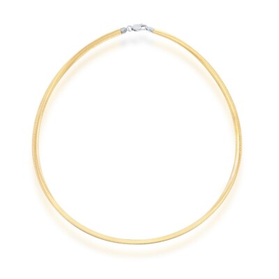 Omega-Wendekette Sterlingsilber 4 mm bicolor
