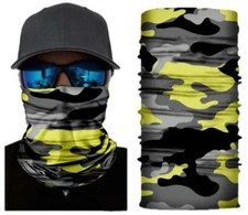 Yellow Camo Balaclava Scarf Neck Fishing Hunting Shield Sun Gaiter Headwear Mask