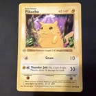 GRAY STAMP Pikachu 1st Edition Base Set 58/102 Pokemon 1999 HP