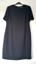 M&S Calf Length Ladies Formal/Business/Work Dress in Navy Blue Design, Size 20