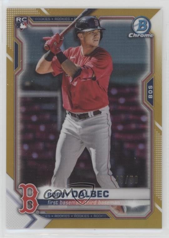 2021 Bowman Chrome Gold Refractor 49/50 Bobby Dalbec #1 1at1