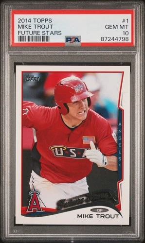 PSA 10 MIKE TROUT 2014 TOPPS BASEBALL FUTURE STARS ANGELS PSA 10 🔥