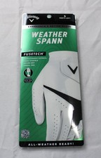 Callaway Men's Weather Spann Fusetech Left Golf Glove SV3 White Small