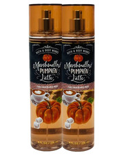 2 BATH BODY WORKS MARSHMALLOW PUMPKIN LATTE FINE FRAGRANCE MIST 8 FL OZ NEW