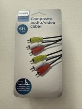 Philips Cavo Audio/Video Composito 6' - Giallo/Bianco/Rosso per TV o HDTV