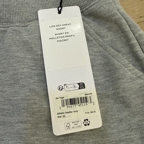 Short sweat bas ALO Yoga - gris bruyère - taille XS PRIX DE VENTE CONSEILLÉ 68 $ - Neuf avec étiquette - Photo 3/10