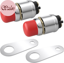 2 PCS Push Button Starter Switch 12V 50A, Waterproof Momentary Start Switch for