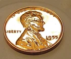 1955 Choice Proof  Lincoln Wheat Cent EYE CANDY Blazing Red Beauty #208 ~ 5