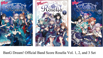 Roselia BanG Dream! Official Band Score Book Vol. 1, 2, and 3 Set