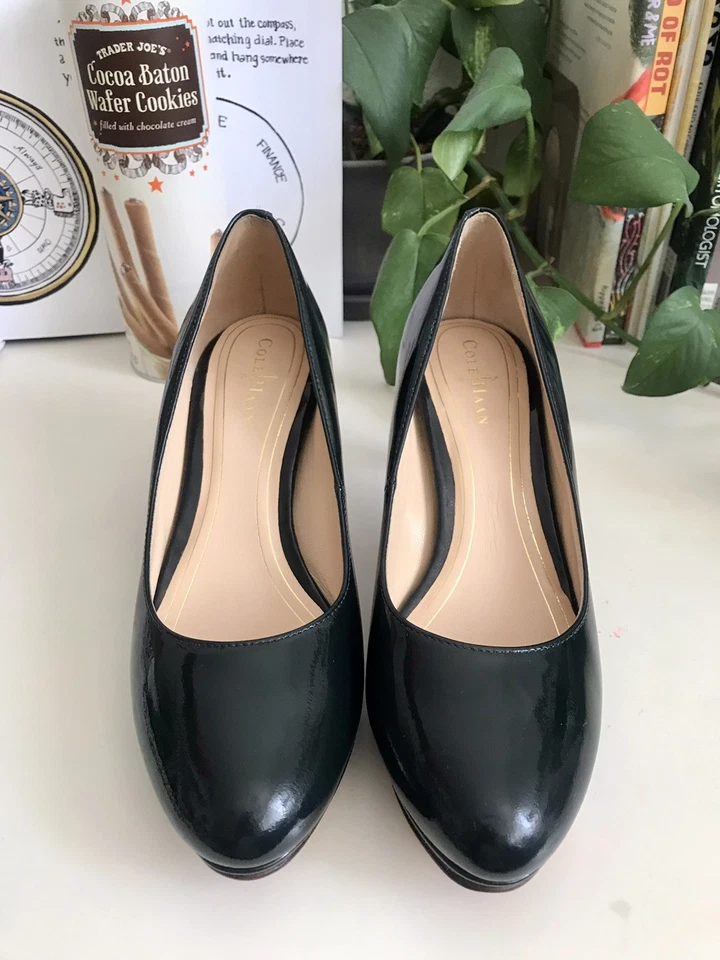 Zapatos Cole Haan charol tacones NikeAir vintage vestido bomba mujer 5.5B Foto 3 de 4