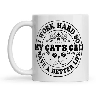 Sarcastic Mug Coffee Funny Gift For Cup Novelty 11oz Mug, Ceramic cats lover