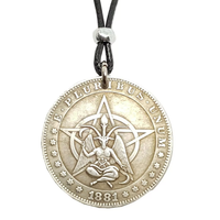 Baphomet Medaillon AnhäNger Halskette Pentakel Ziege Amulett Okkult Schmuck &...
