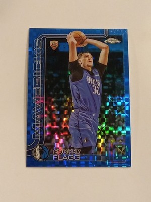 Cooper Flagg RC 2025-26 Topps Chrome #251 RC Rookie Blue X-Fractor Color Match