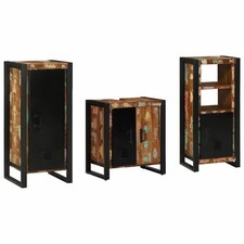 Bathroom Furniture Set with Drawer with Shelf with Door 3 pcs Cabinetry  vidaXL