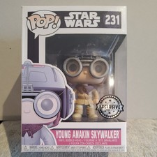 Funko Pop! Figura exclusiva Star Wars Young Anakin Skywalker #231 con protector