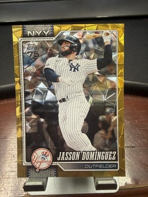 2026 Topps Series 2  Jasson Dominguez /50 Gold Diamante Holo Foil Refractor