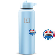 IRON FLASK Camping Hiking Hydration Flask with Straw, Wide Mouth Insulated St